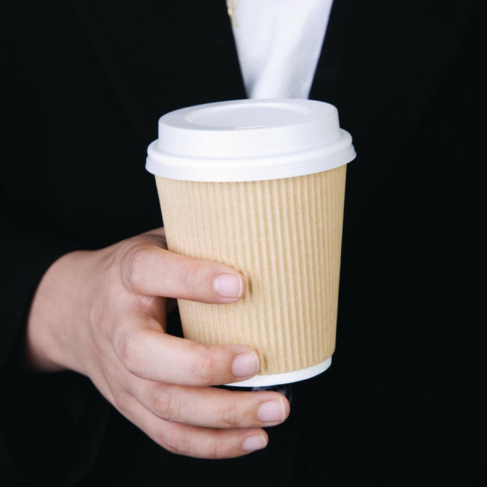 Fiesta Recyclable Coffee Cup Lids White 225ml / 8oz (1000 Pack) Fiesta Recyclable