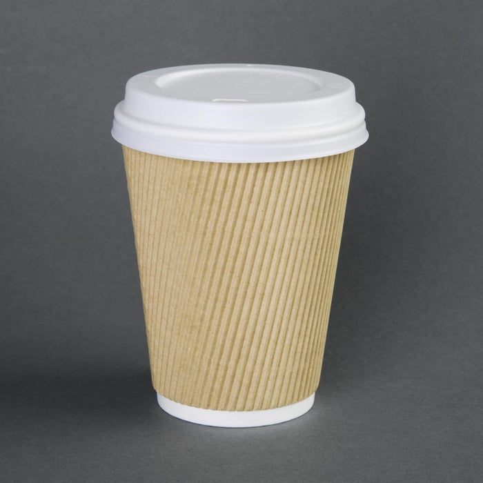 Fiesta Recyclable Coffee Cup Lids White 225ml / 8oz (50 Pack) Fiesta Recyclable