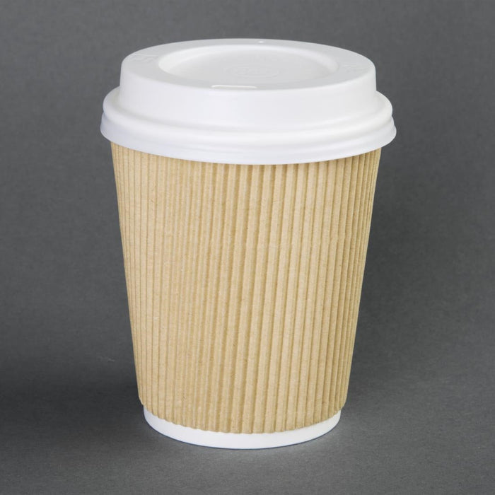 Fiesta Recyclable Coffee Cup Lids White 340ml / 12oz and 455ml / 16oz (50 Pack) Fiesta Recyclable