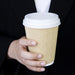 Fiesta Recyclable Coffee Cup Lids White 340ml / 12oz and 455ml / 16oz (50 Pack) Fiesta Recyclable