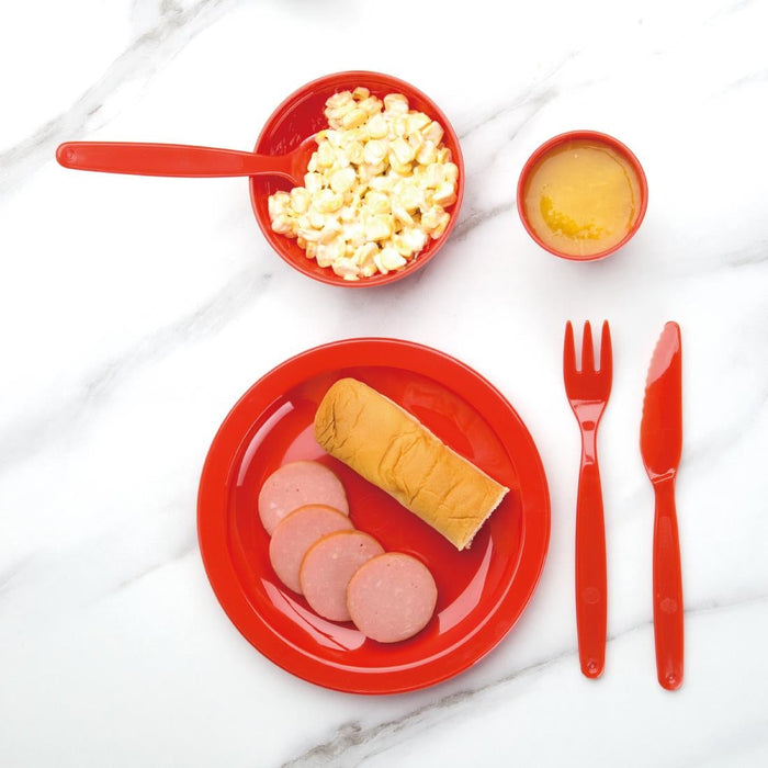 Olympia Kristallon Polypropylene Plates Red 230mm (12 Pack) Olympia