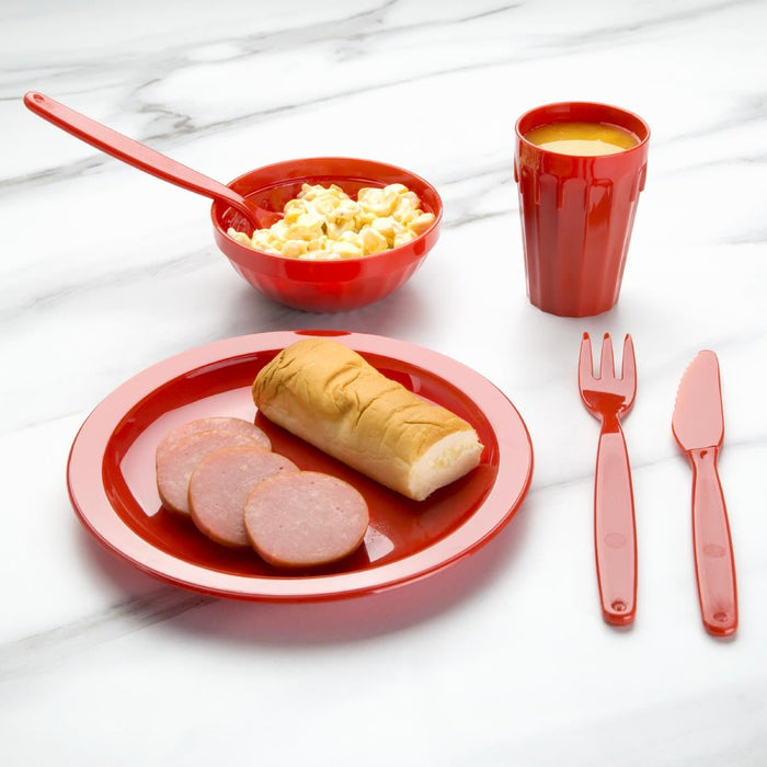 Olympia Kristallon Polypropylene Plates Red 230mm (12 Pack) Olympia