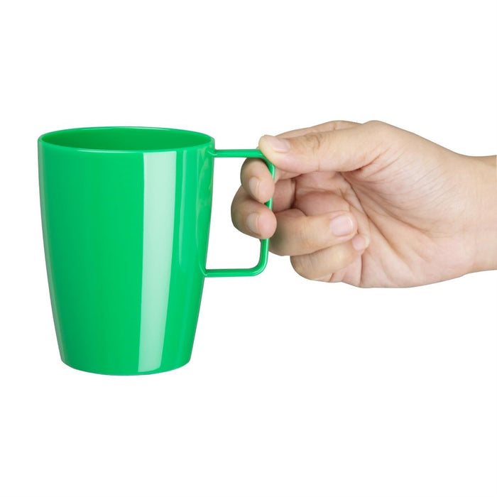 Olympia Kristallon Polypropylene Handled Beakers Green 348.7ml (12 Pack) Olympia