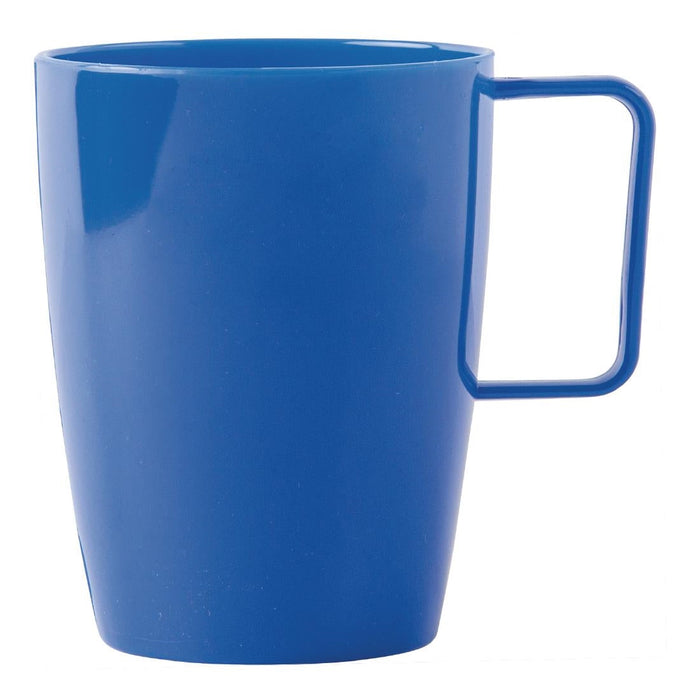 Olympia Kristallon Polypropylene Handled Beakers Blue 348.7ml (12 Pack) Olympia