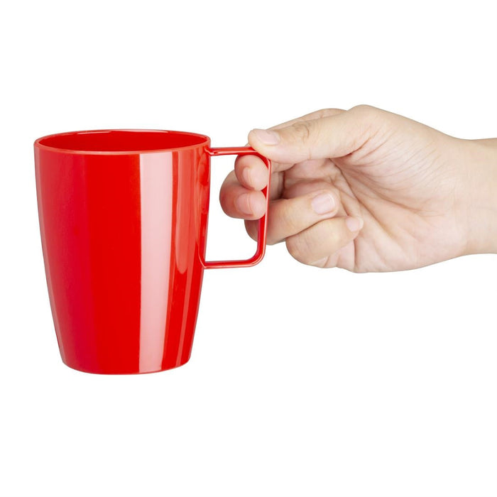 Olympia Kristallon Polypropylene Handled Beakers Red 348.7ml (12 Pack) Olympia