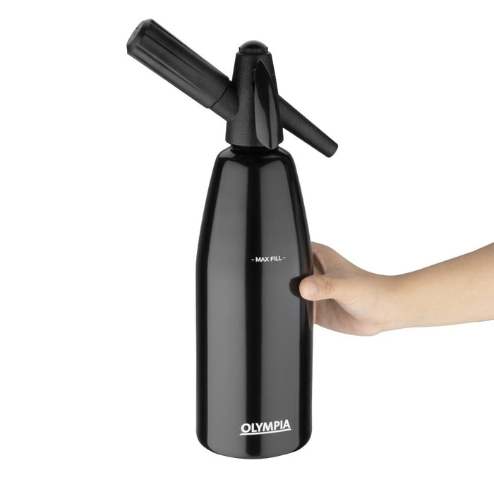 Olympia Soda Siphon Black 1Ltr Olympia