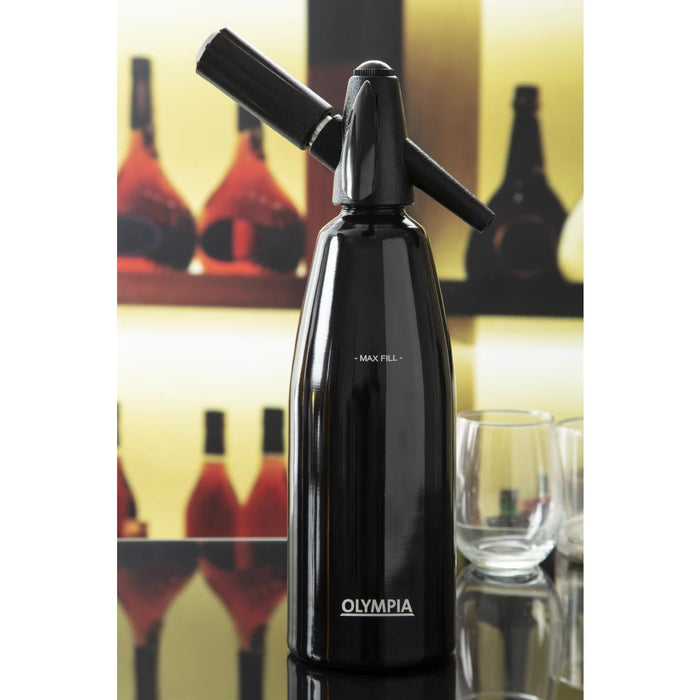Olympia Soda Siphon Black 1Ltr Olympia