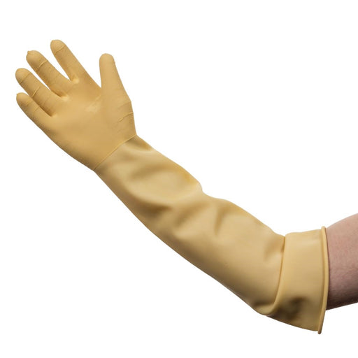 Latex Janitorial Glove. 600mm long. Size 8
