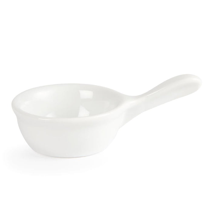 Olympia Whiteware Miniature Pan Shaped Bowls 35ml 1.2oz (12 Pack) Olympia