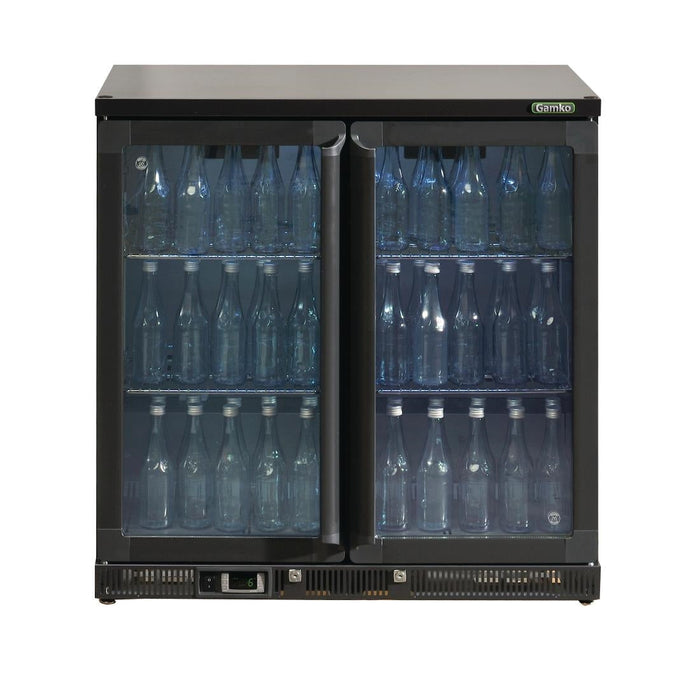 Gamko Bottle Cooler - Double Hinged Door 250 Ltr Black Gamko