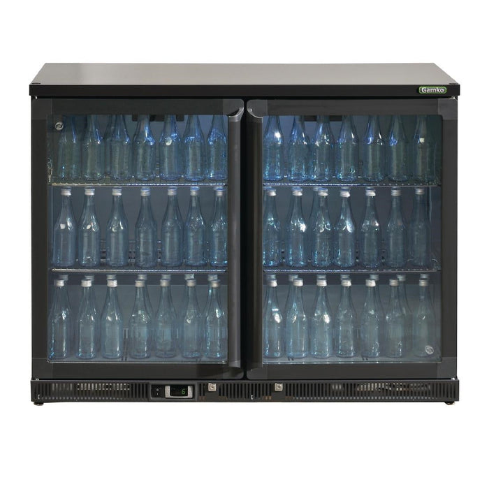Gamko Bottle Cooler - Double Hinged Door 275 Ltr Black Gamko