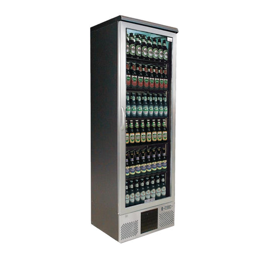St/St Ext & Silver Int. Right-hinged. R600a. 310 x 33cl bottles