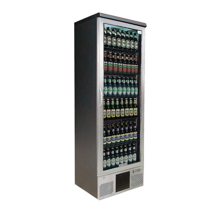 St/St Ext & Silver Int. Right-hinged. R600a. 310 x 33cl bottles