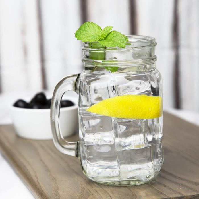 Olympia Handled Jam Jar Glasses 450ml (12 Pack) Olympia