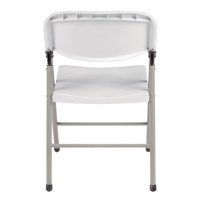 Bolero Foldaway Utility Chairs White (2 Pack) Bolero