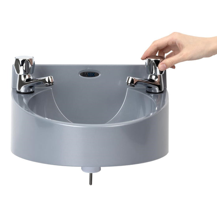 Basix Polycarbonate Hand Wash Basin Grey Basix