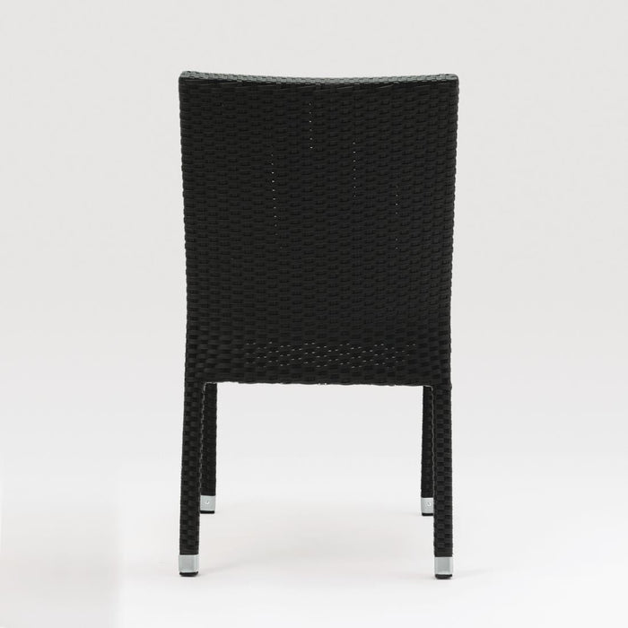 Bolero PE Wicker Side Chairs Charcoal (4 Pack) Bolero