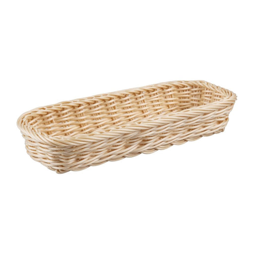 APS Polypropylene Rectangular Rattan Basket 270x100mm APS