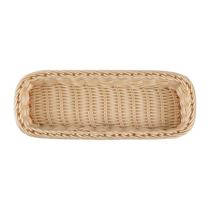 APS Polypropylene Rectangular Rattan Basket 270x100mm APS