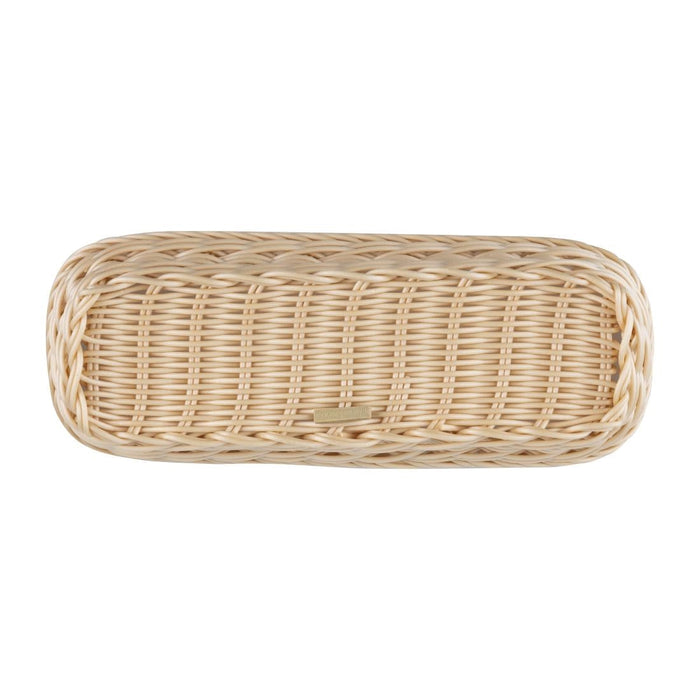 APS Polypropylene Rectangular Rattan Basket 270x100mm APS