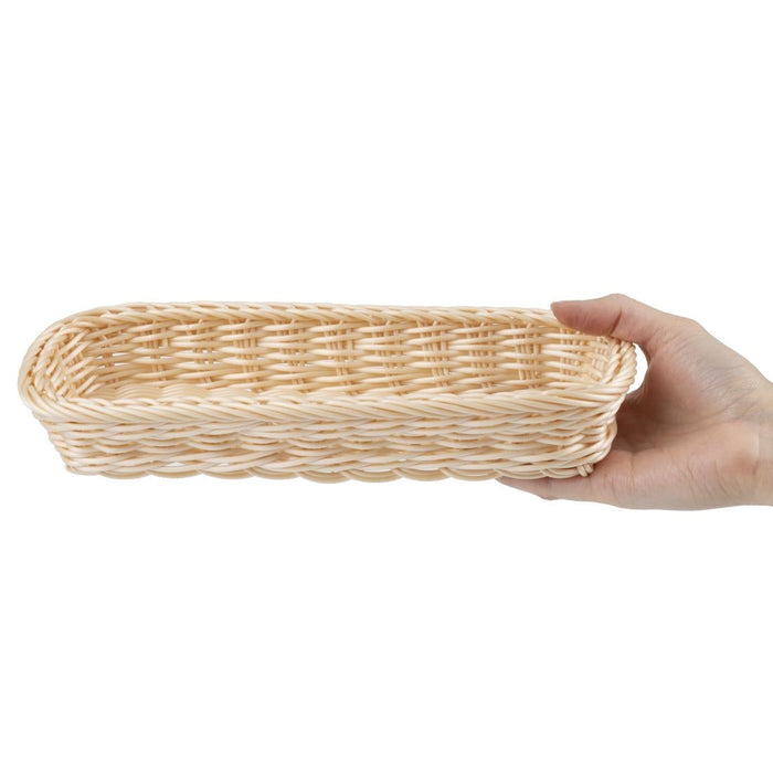 APS Polypropylene Rectangular Rattan Basket 270x100mm APS