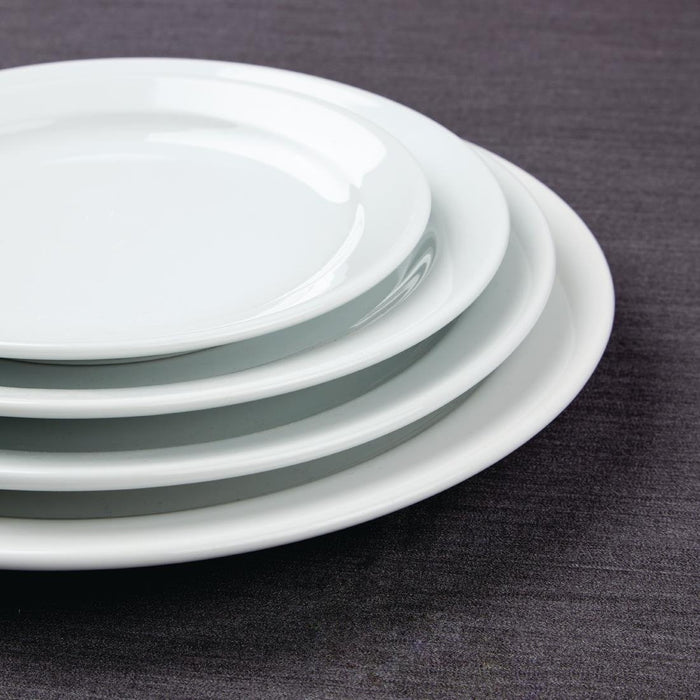 Olympia Athena Narrow Rimmed Plates 226mm/9" (12 Pack) Olympia