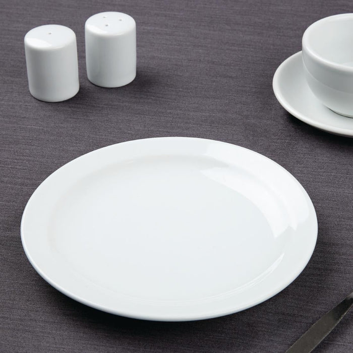 Olympia Athena Narrow Rimmed Plates 205mm/8" (12 Pack) Olympia