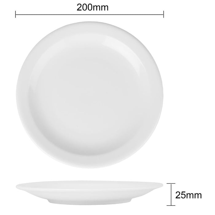 Olympia Athena Narrow Rimmed Plates 205mm/8" (12 Pack) Olympia