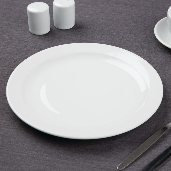 Olympia Athena Narrow Rimmed Plates 254mm/10" (12 Pack) Olympia