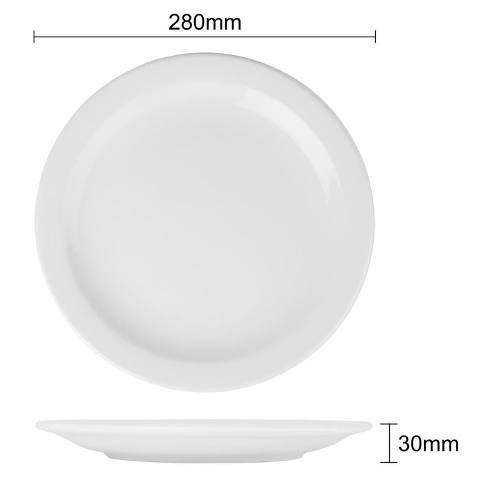 Olympia Athena Narrow Rimmed Plates 284mm/11 1/4 (6 Pack) Olympia