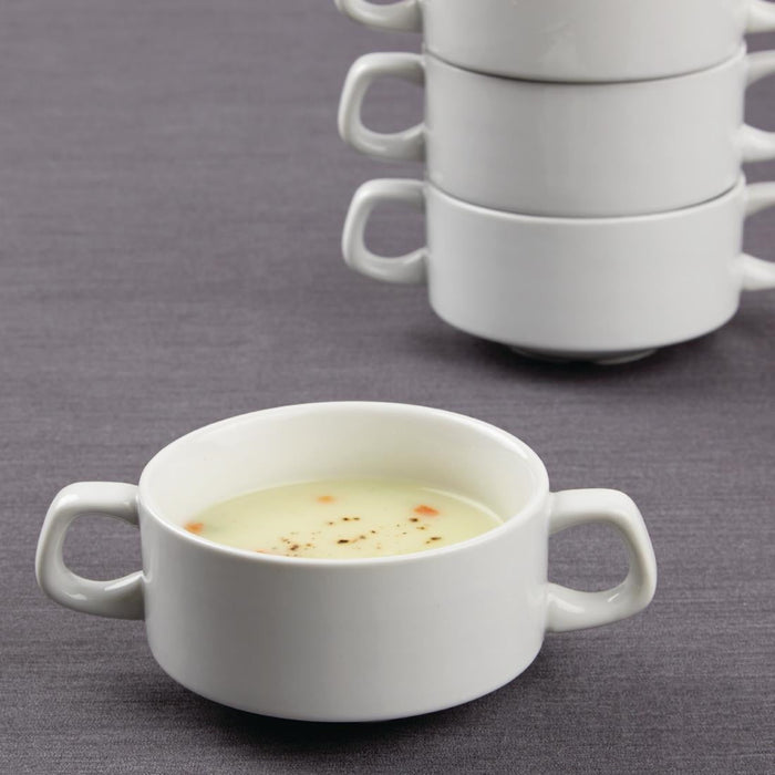 Olympia Athena Stacking Soup Bowls 160mm/4 1/4" 290ml (12 Pack) Olympia