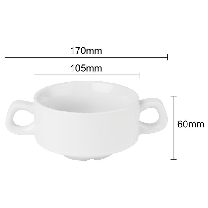 Olympia Athena Stacking Soup Bowls 160mm/4 1/4" 290ml (12 Pack) Olympia
