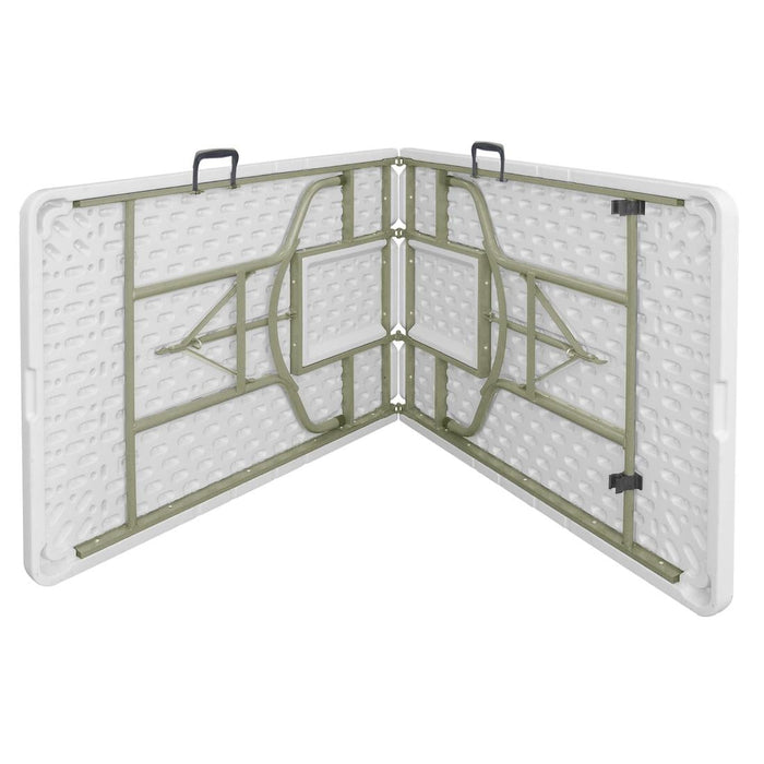 Bolero Rectangular Centre Folding Table White 8ft (Single) Bolero