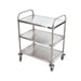 Material: Stainless steel. Size: 777(H) x 776(W) x 521(D)mm. Capacity: 75kg