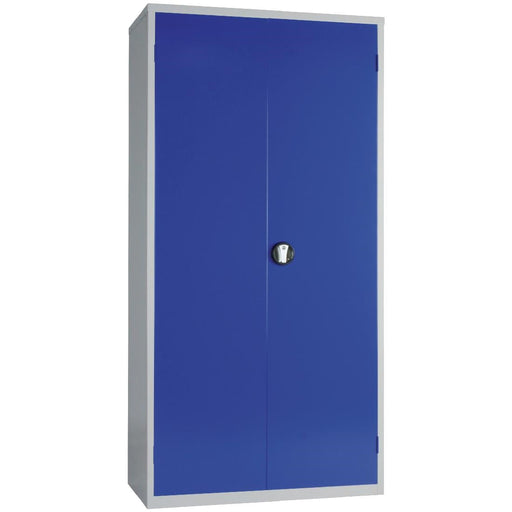 Janitorial Cupboard Grey Blue Doors Elite Lockers