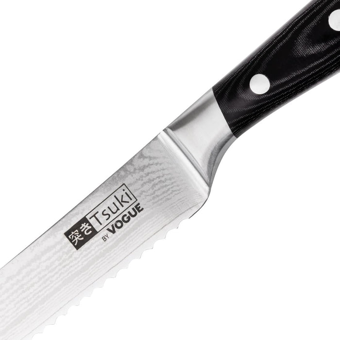 Vogue Tsuki Series 7 Bread Knife Black 19.6cm Vogue