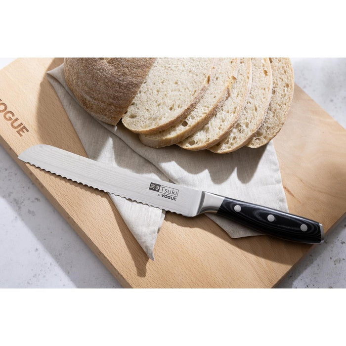 Vogue Tsuki Series 7 Bread Knife Black 19.6cm Vogue