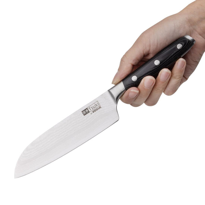 Vogue Tsuki Series 7 Santoku Knife Black 14.3cm Vogue