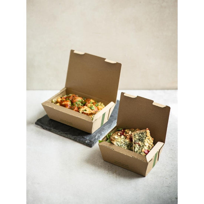Vegware Compostable Microflute Takeaway Box 8x5" (250 Pack) Vegware