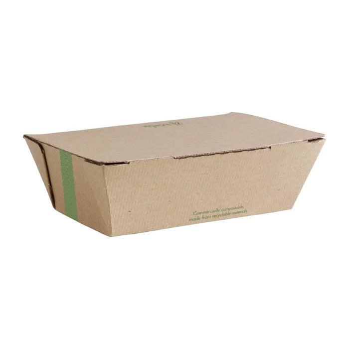 Vegware Compostable Microflute Takeaway Box 8x5" (250 Pack) Vegware
