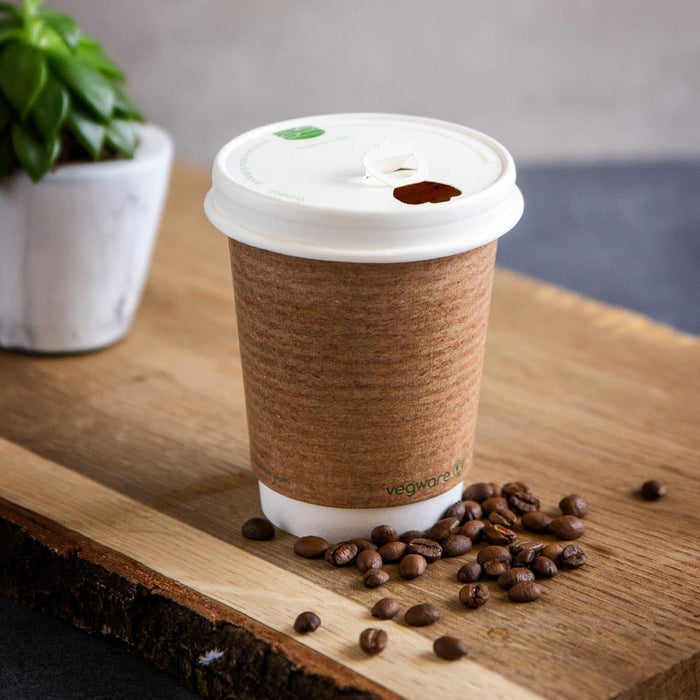 Vegware Compostable 89-Series Paper Hot Cup Lid (1000 Pack) Vegware