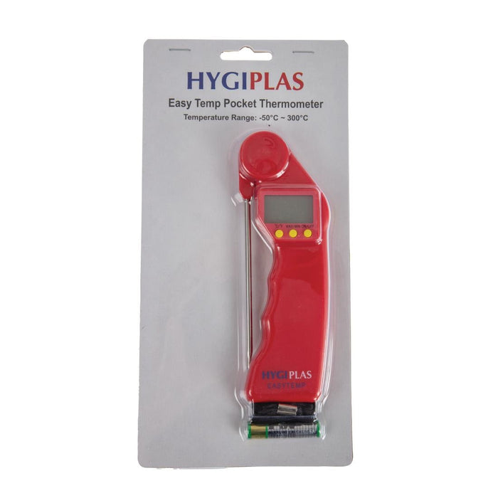 Hygiplas Easytemp Colour Coded Red Thermometer Hygiplas