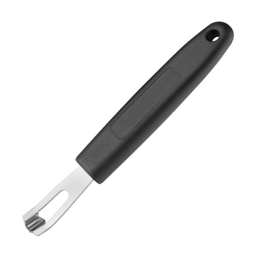 Strong stainless steel blade and polypropylene handle.