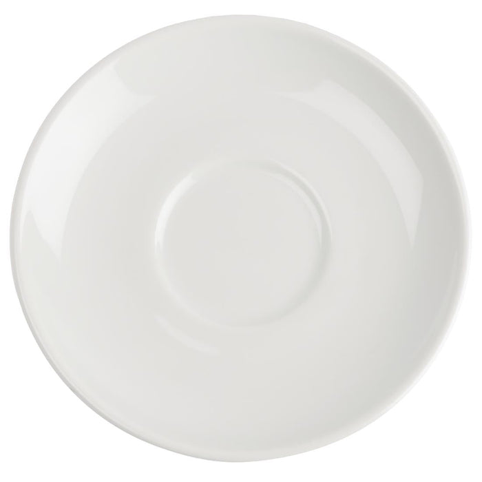 Royal Porcelain Classic White Espresso Saucers 125mm (12 Pack) Royal Porcelain