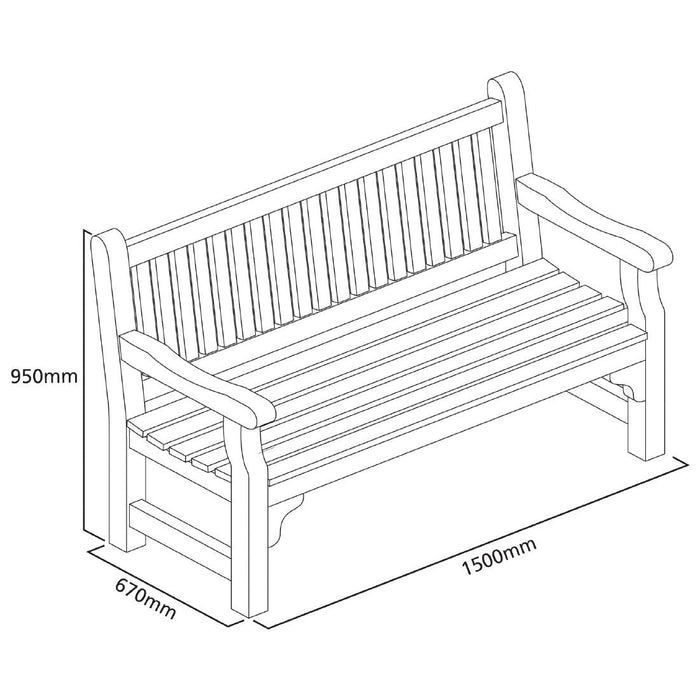 Softwood Garden Bench Rowlinson