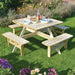 Rowlinson Square Wooden Picnic Table 6.5ft Rowlinson