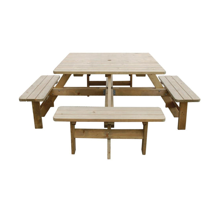 Rowlinson Square Wooden Picnic Table 6.5ft Rowlinson