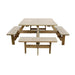 Rowlinson Square Wooden Picnic Table 6.5ft Rowlinson