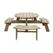 Rowlinson Round Wooden Picnic Table 6.5ft Rowlinson