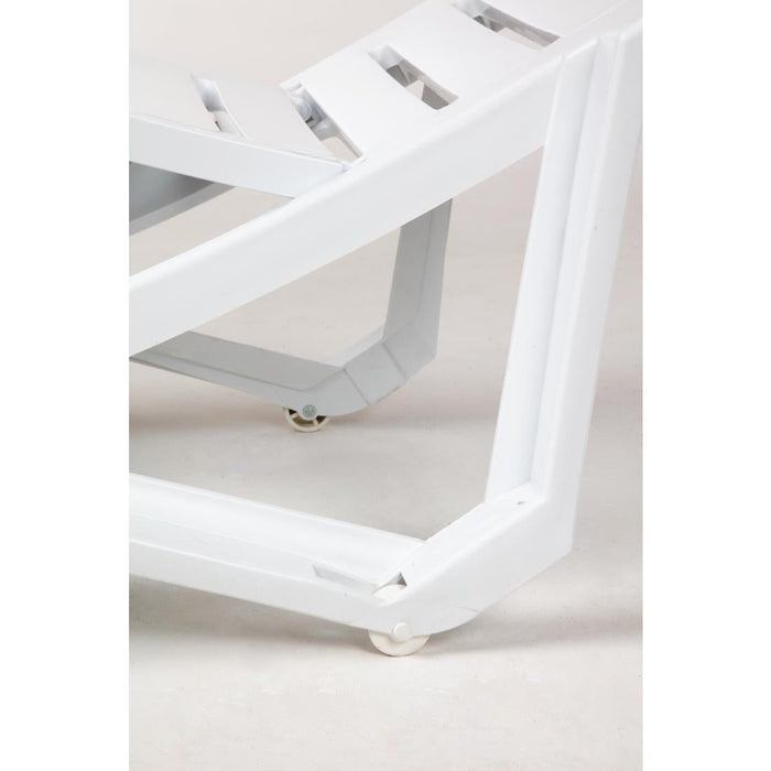 Polypropylene Sun Loungers White (2 Pack) Resinas Oloy
